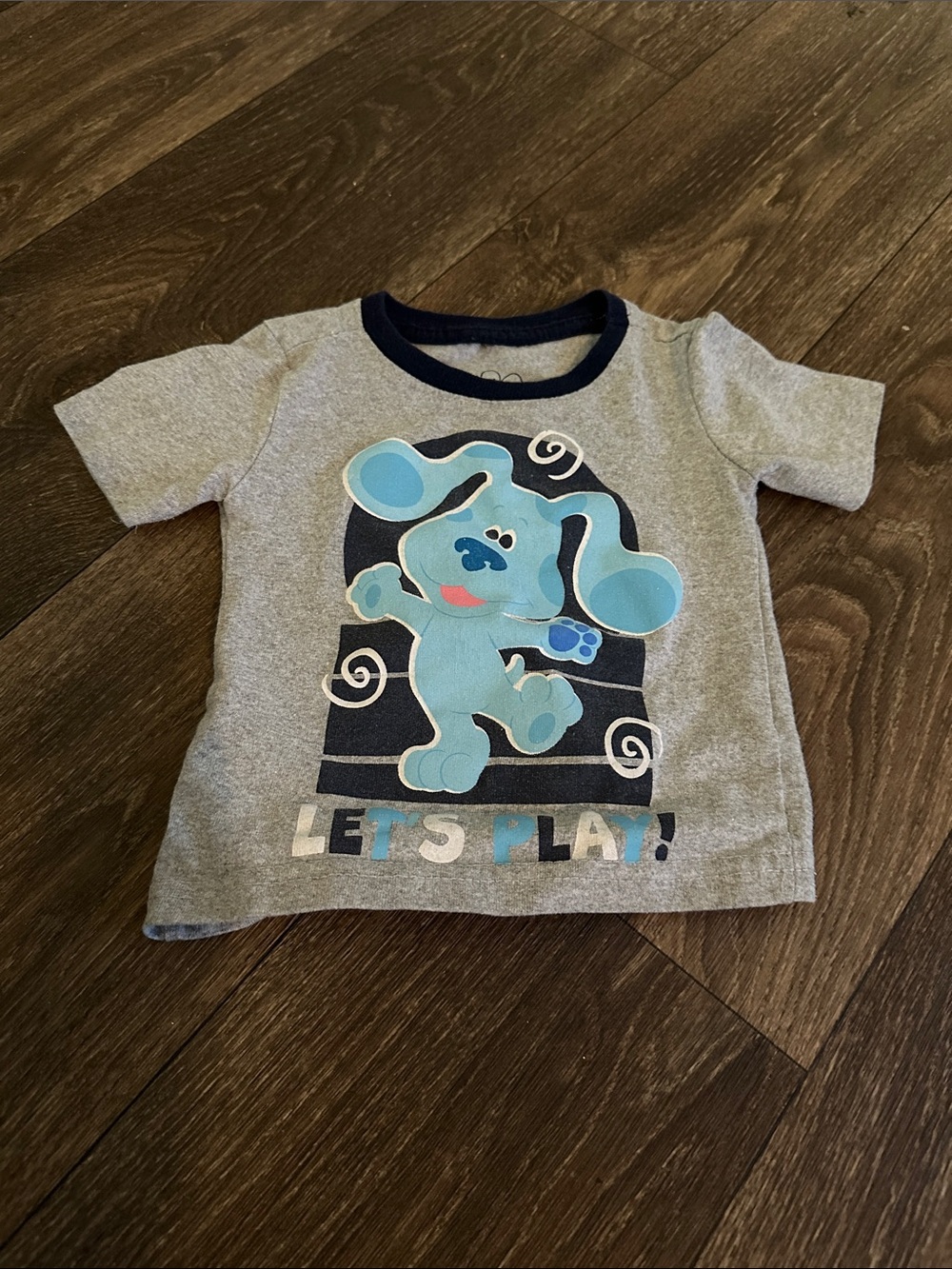 Nickelodeon Blues Clues 'Let's Play' gray and blue Short Sleeve Kids tshirt